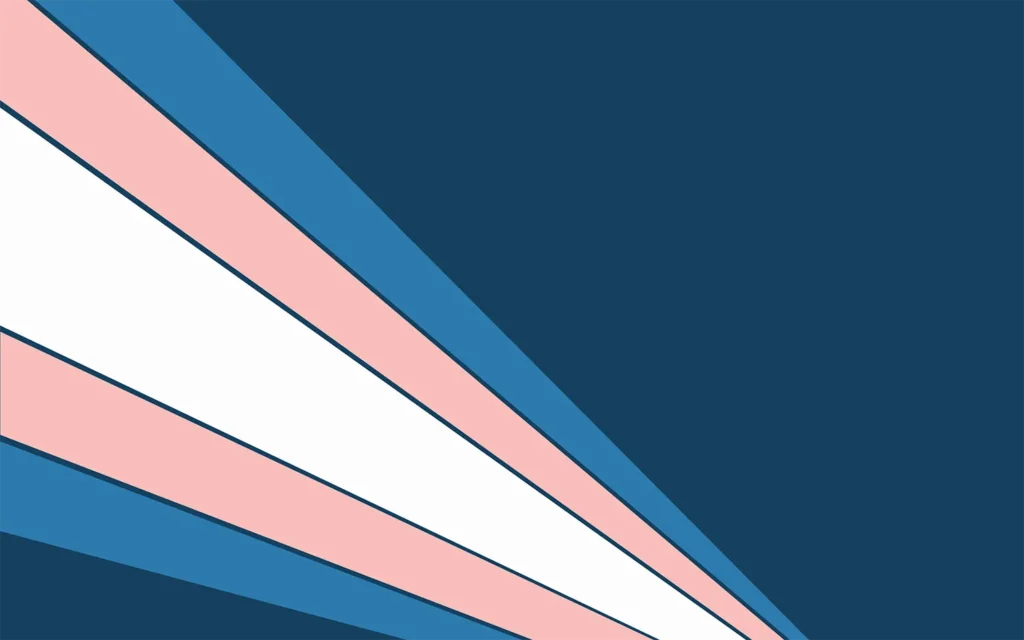 Trans pride colors (Blue, pink, white, pink, blue) vector on dark blue background